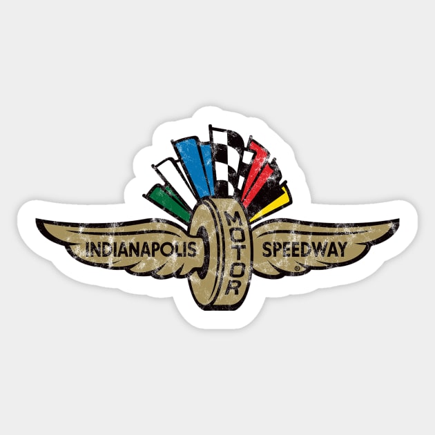 Indianapolis Motor Speedway Distressed Logo Sticker by StebopDesigns